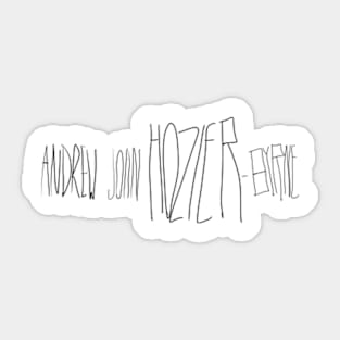 Hozier logo style full name (black type) Sticker